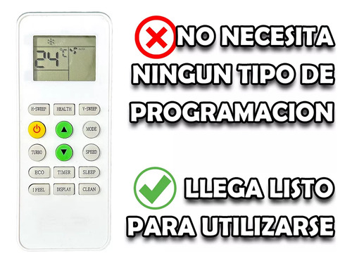 Control Remoto Para Frigidaire Minisplit Kkg21b-c3