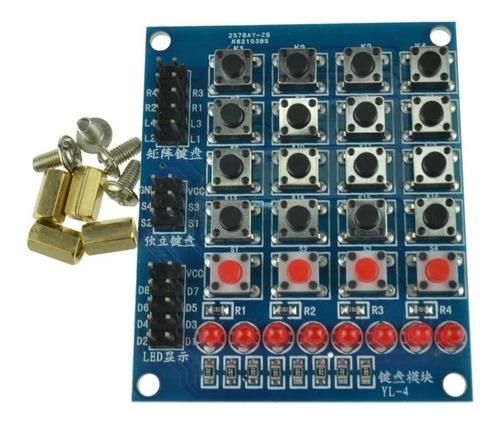 Teclado Matricial 4x5 5x4 20 Pulsadores + 8 Led Para Arduino