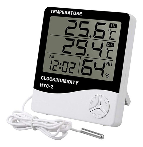 Higrómetro Digitaltermómetro Interior Reloj Alarma Htc-2