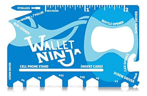 Wallet Ninja 18 En 1 Tarjeta De Crédito Multiherramienta: (a