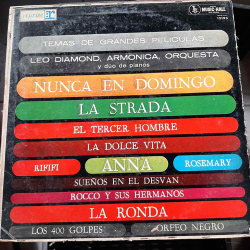 Vinilo Leo Diamond Armonica Temas Grandes Peliculas O3