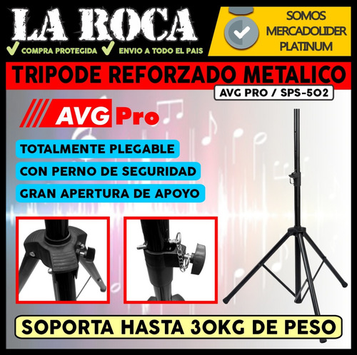 Imagen 3 de 10 de Tripode Soporte Bafle Pantallas Proyector Iluminacion Sonido
