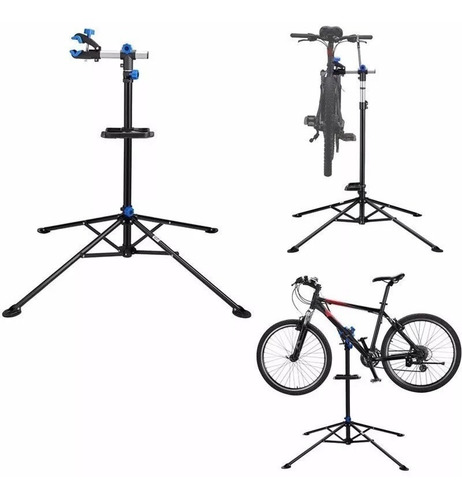 Imagem 6 de 10 de Suporte Cavalete Manutenção Oficina Bicicleta Tripe + Barra