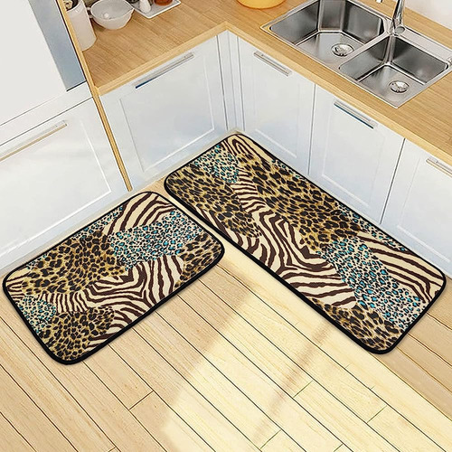 ~? Alaza Animal Zebra Tiger Print Anti Slip Kitchen Floor Ma