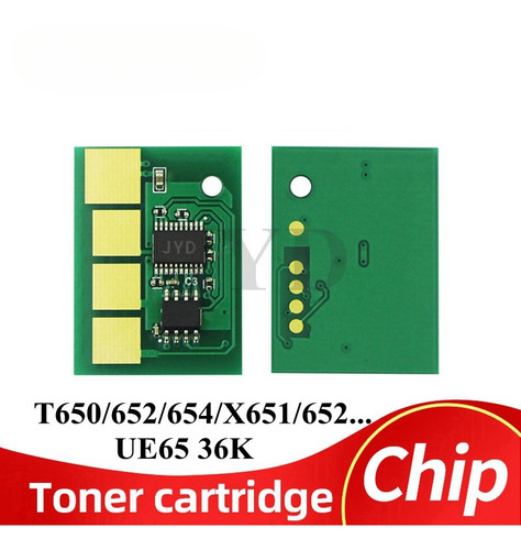 5 Chips De Tóner Lexmark T654 X656 X658 36k