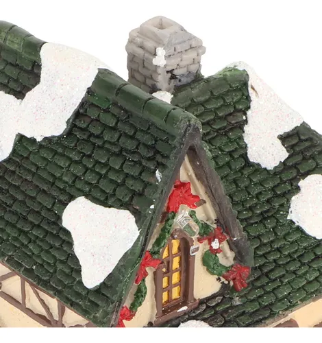 Christmas Village House Vintage Exquisito Paisajismo Led