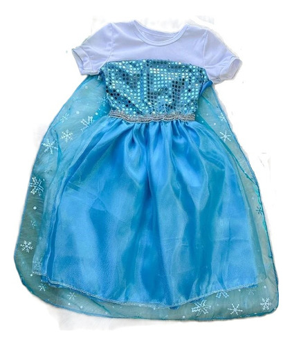 Fantasia Infantil Menina Elsa Frozen Acompanha Capa