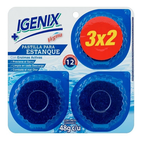 Pastilla De Estanque Igenix 48g Pack 3 Unidades