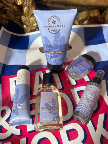 Bath & Body Works Mini Set 4 Pz Lavender Vanilla Lavanda Y Vainilla