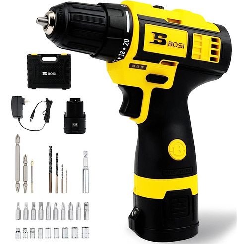 ~? Bosi Taladro Inalámbrico 16.8v Drill Set Con 2 Baterías D