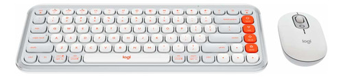 Teclado Logitech + Mouse Pop Icon Bluetooth Sp Copilot White