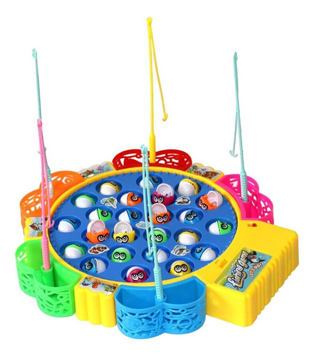 Juego De Pesca Giratorio Juego De Mesa De Juguetes 24 Peces
