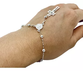 Pulsera De Misterio Bola Flechas San Benito (deperlá Plata)