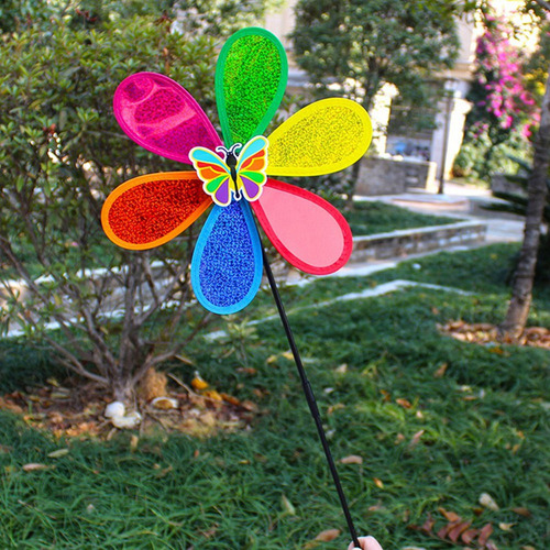 Los 4 Molinetes De Jardín, Flores De Colores