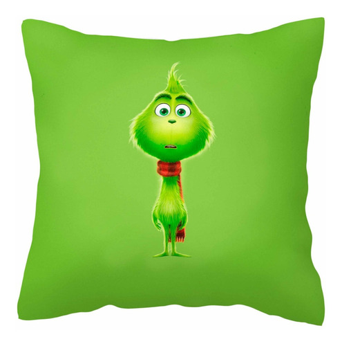 Almohada Cojín Decorativo Navidad Niño Grinch Bufanda