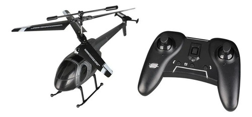 Adventure Force Helicoptero Recargable Control Remoto Negro Mate