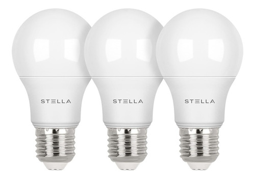 3x Lâmpada Led Bulb A60 9w Stella Sth8265 Quente Neutro Frio Cor da luz 4000k BRANCO NEUTRO