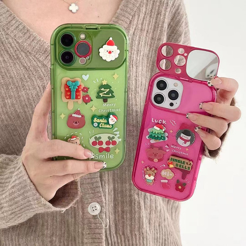 Funda Flip Mirror De Navidad Para iPhone