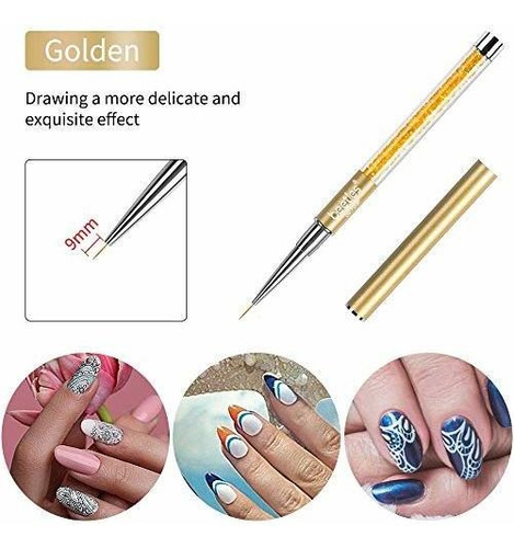Escarabajos Nail Art Liner Brushes Uv Gel Painting Acrilico