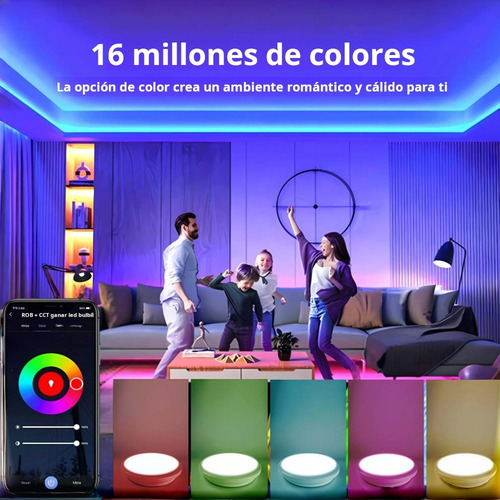 Crgbcw Luz Led Inteligente Plafón 30cm Redondo 24w