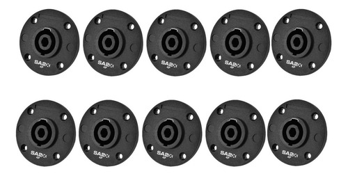 Imagem 1 de 3 de Kit 10 Plug Speakon Fêmea Painel 4 Polos - Santo Angelo Sa2x