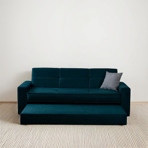 Sofa Cama Matrimonial Confort Clean Azul