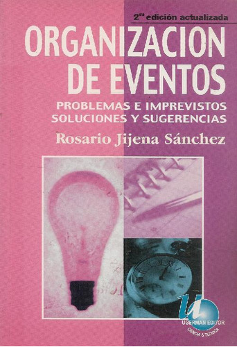 Libro Organización De Eventos De Rosario  Jijena Sánchez