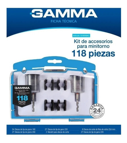 Imagen 9 de 9 de Kit Accesorios Para Minitorno 118 Pz Gamma Einhell Dremel