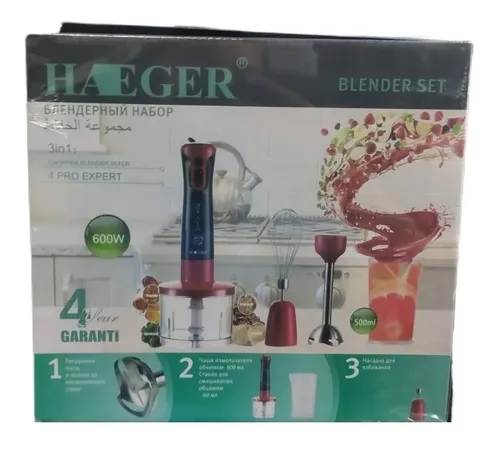 Minipimer O Batidora De Mano 3 En 1 Haeger