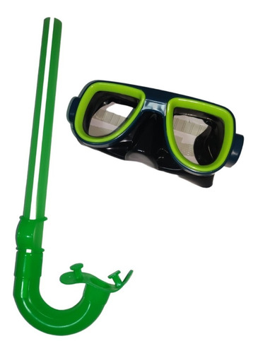 Set De Buceo Infantil Snorkel Para Piscina Playa Verde