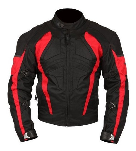 Chaqueta Moto Milano Sport Con Acento Rojo (negro, S)