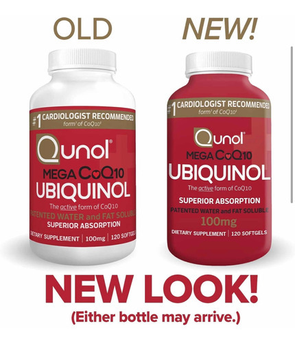 Ubiquinol 100mg (120 Softgels) Mega Coq10 Qunol Sabor Sin Sabor