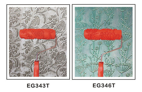 2x Pintura Pintura Rodillo Cepillo Pared Arte Decorativo