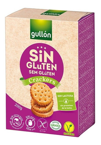 Imagen 1 de 5 de Galletitas Crackers Sin Gluten 200 Grs Gullon X 4u
