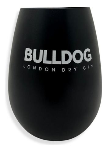 Vaso De Vidrio Diseño Bulldog London Dry Negro Gin 400ml