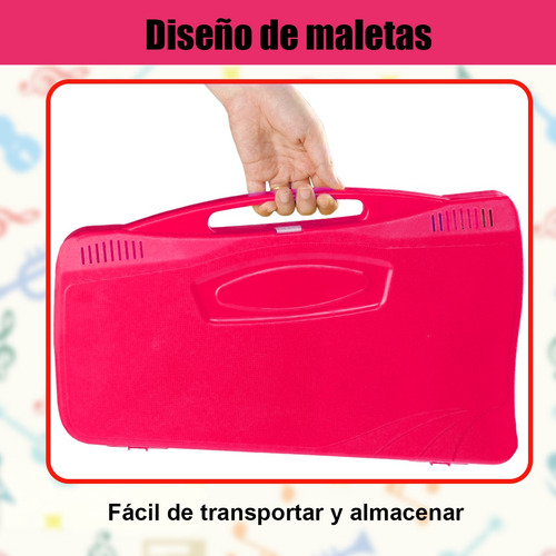 Metalófono Cromático 25 Notas Xilófono Escolar Con 4 Baqueta Rosa