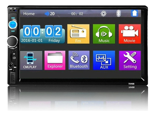 Radio Auto De Pantalla Tactil 2 Din Bluetooth Mp5 Sd Usb