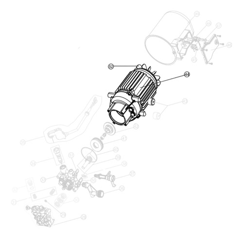 Motor Elétrico De Indução Para Lavadora Wap Combate Turbo 2600 Fw006888 1700w (220v)