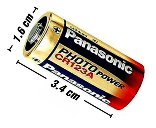 Pila Cr123 Panasonic Cr123a No Recargable Litio 3v 6 Piezas