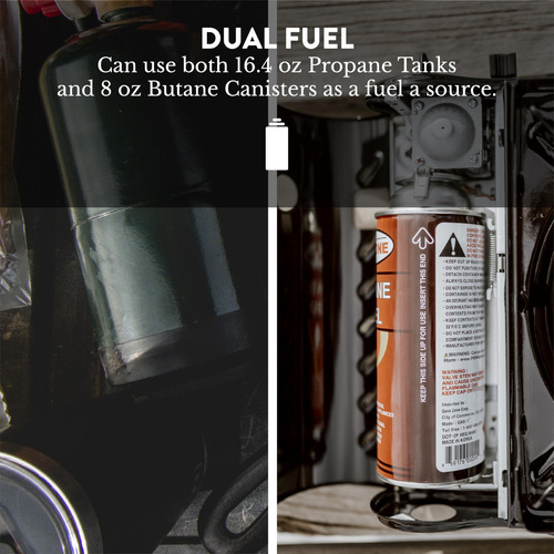 Estufa Portátil De Doble Combustible Gas Propano Y Butano