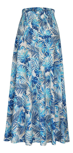 Faldas Moda Casual Cintura Alta Flora Estampado Mujer