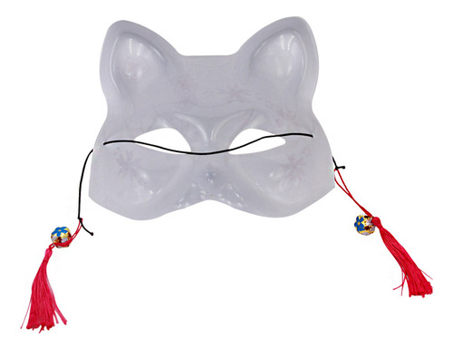 White Cherry Cat - Máscara De Zorro Sakura Japonés Ando