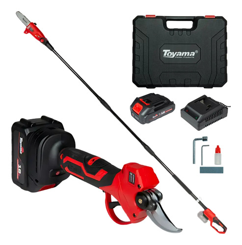 Tesoura Poda E Motopoda À Bateria 18v Tbt18sc25c-k Toyama Cor Vermelho