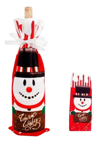 Funda Navideña Para Botella Decoración Navidad