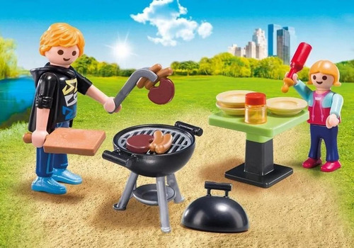 Playmobil Family Fun 5649 - Maletin Asador Parrilla