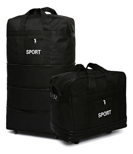 Bolso Plegable 3 Niveles Con Ruedas 130 Litros Ultrashopuy