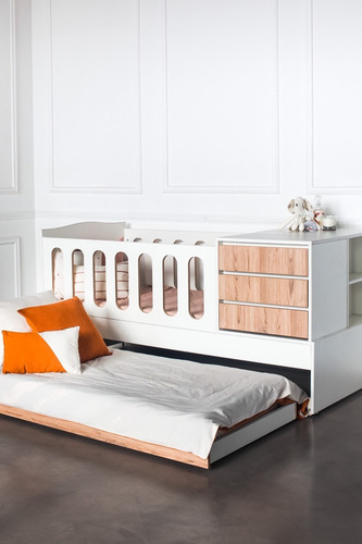 Imagen 5 de 6 de Cuna Multifunción Con Cama