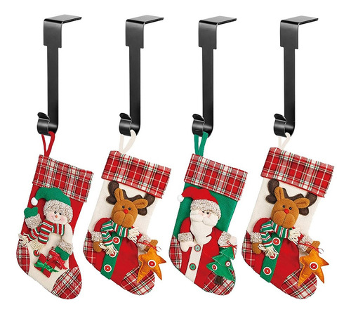 Yc 6pcs Soporte Para Calcetines Navideños Gancho Para