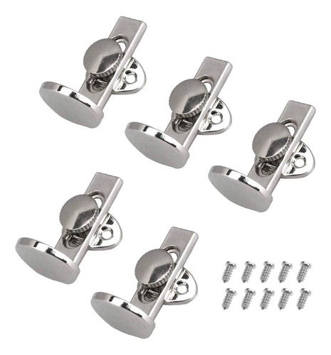 5 Unidad Soporte Para Pulgar Metal Plateado Tornillo Oboe