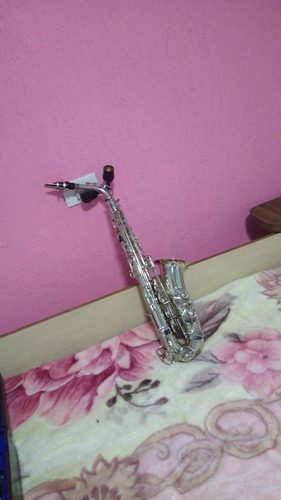 Imagem 2 de 2 de Sax Alto Banhado A Prata
